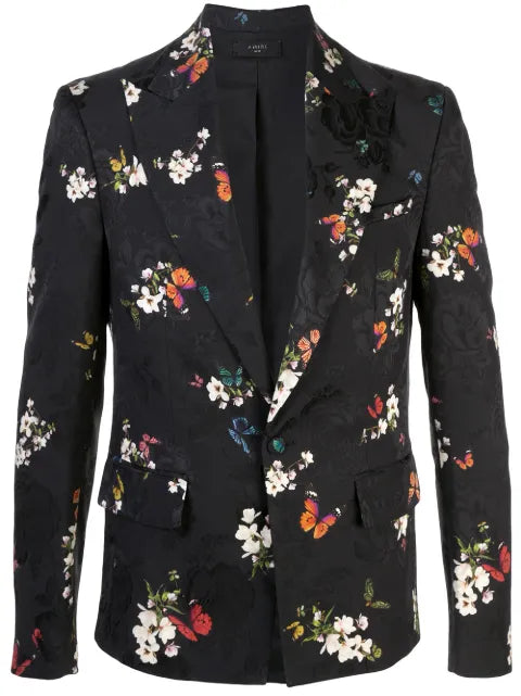 AMIRI floral embroidered printed blazer