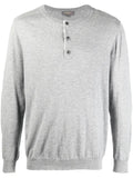 N.Peal crew neck henley sweater