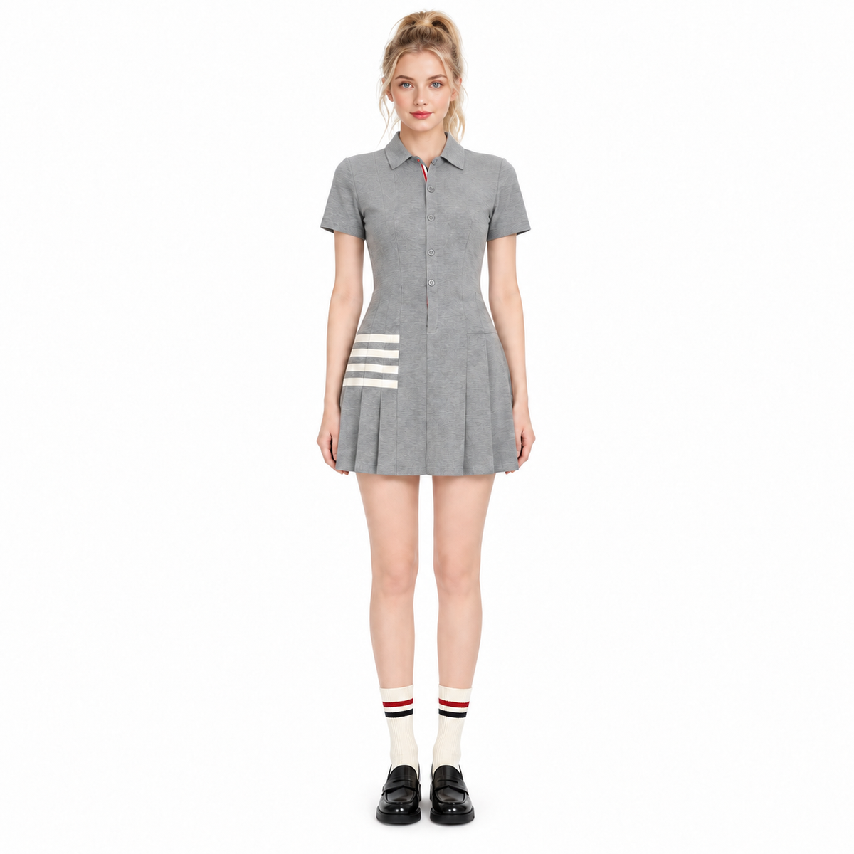 Women's 4-Bar Polo Mini Dress | Thom Browne