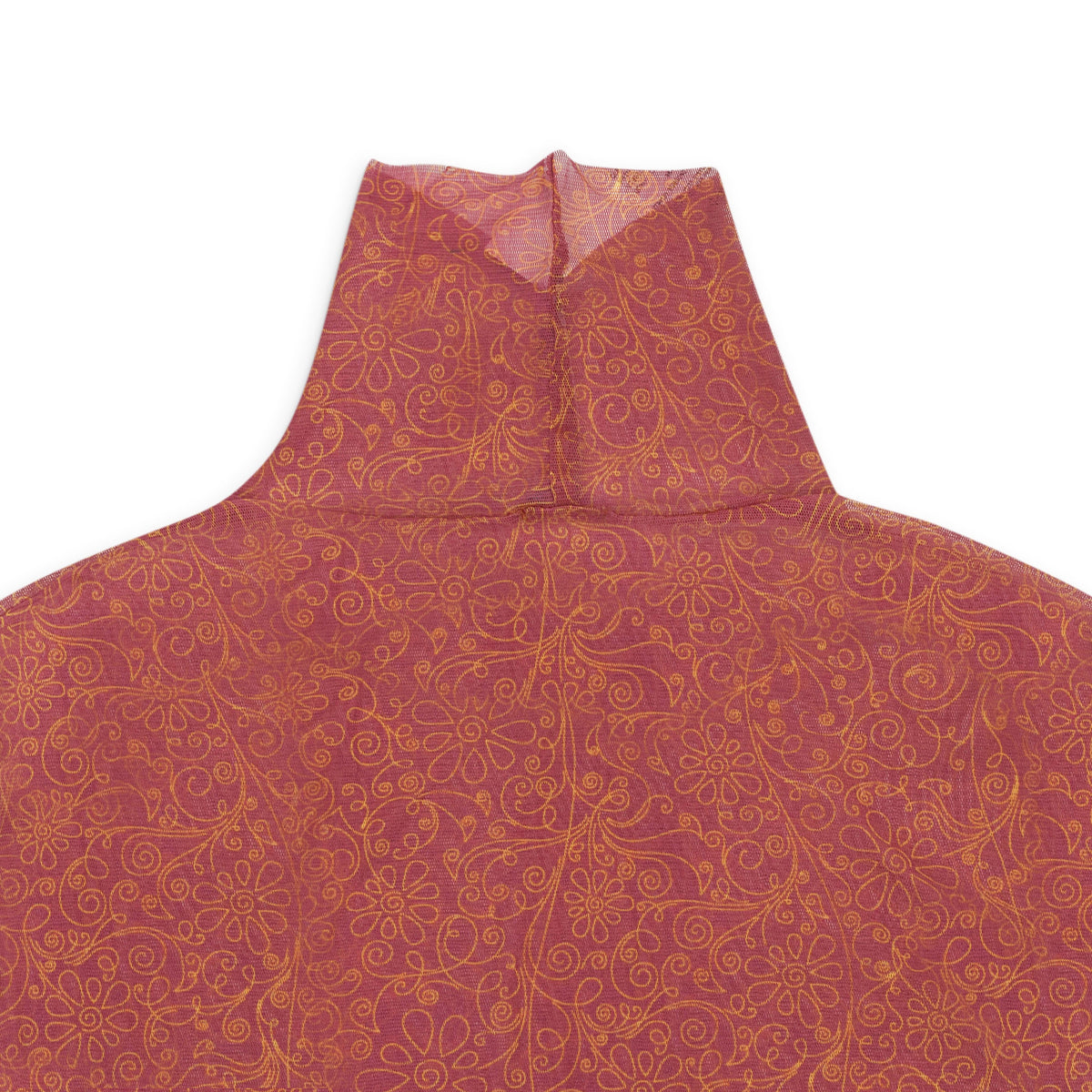 PRINTED MESH TURTLENECK MULTICOLOR SWEATER