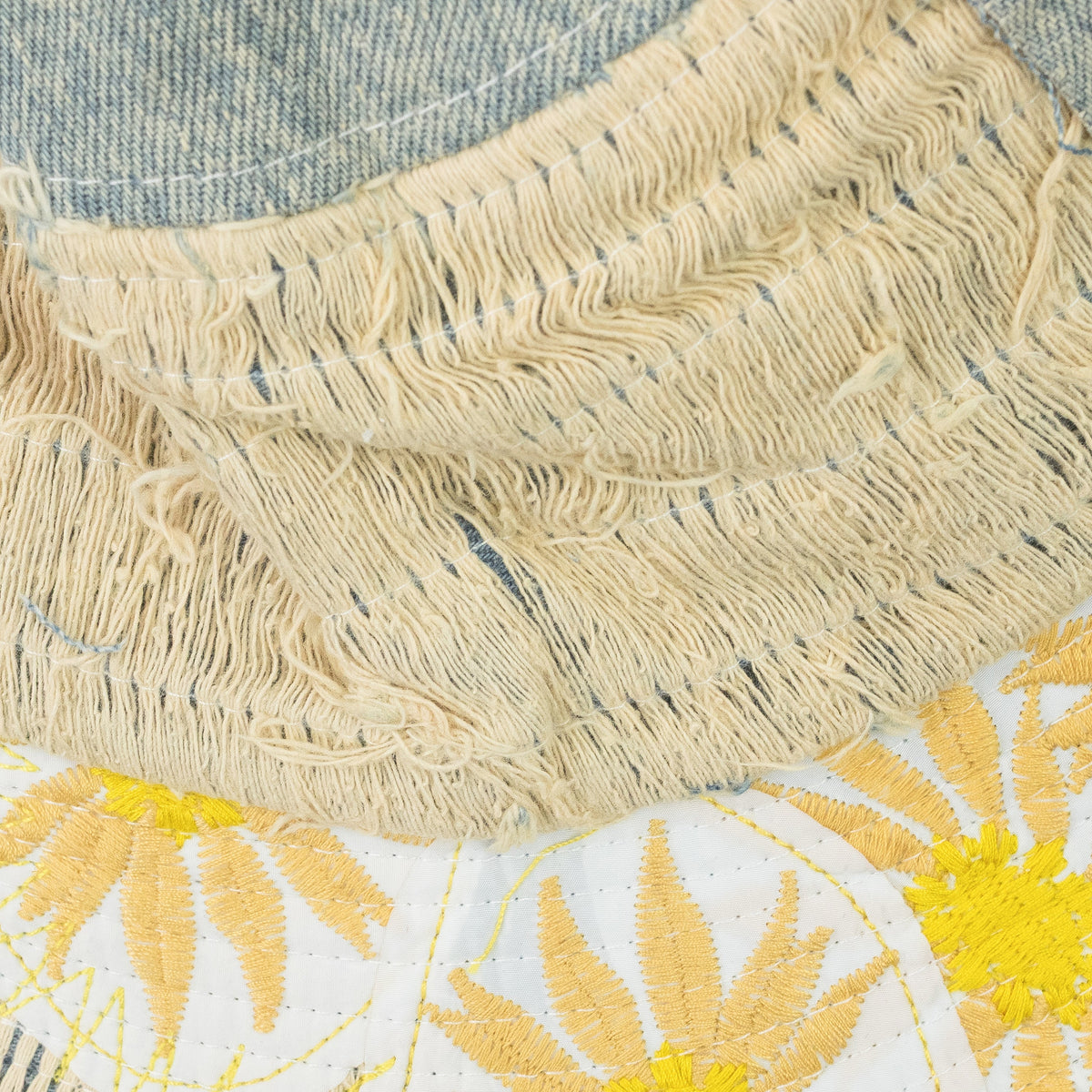 Blue Daisy Upcycled Bucket Hat