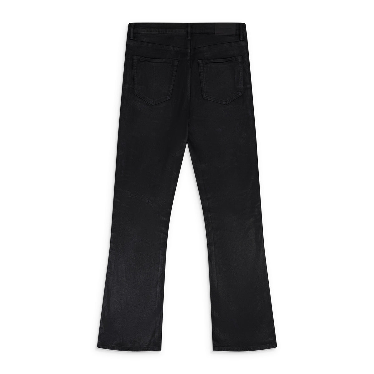 Black Coated Flare Jeans