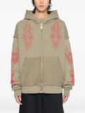 44 LABEL GROUP Ewigkeit graphic zip fleece hoodie