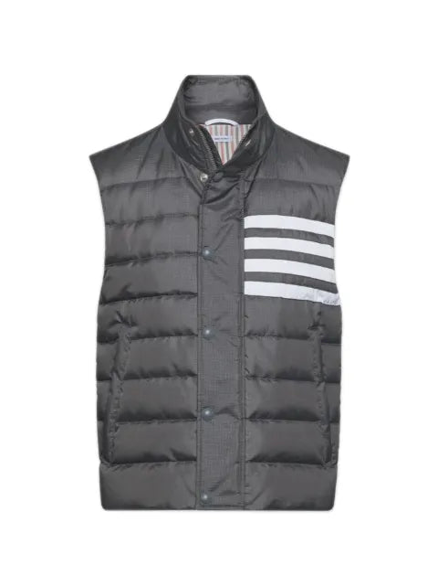 Thom Browne shiny ripstop lightweight down filled 4-Bar vest