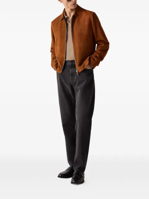 Zegna point-collar shirt jacket