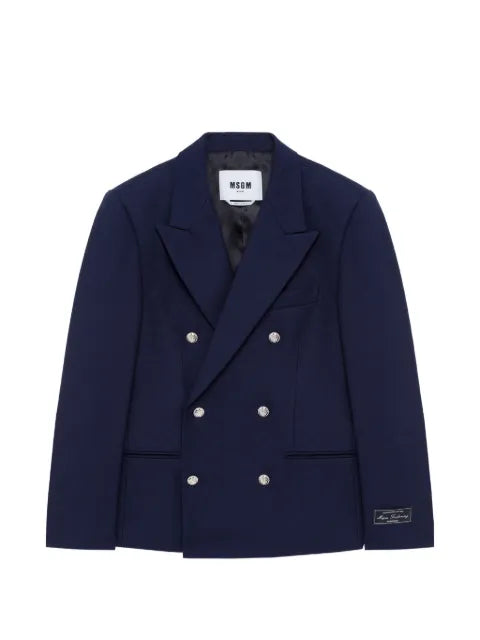MSGM double-breasted peak-lapel jacket