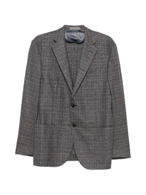 Corneliani check-pattern single-breasted blazer