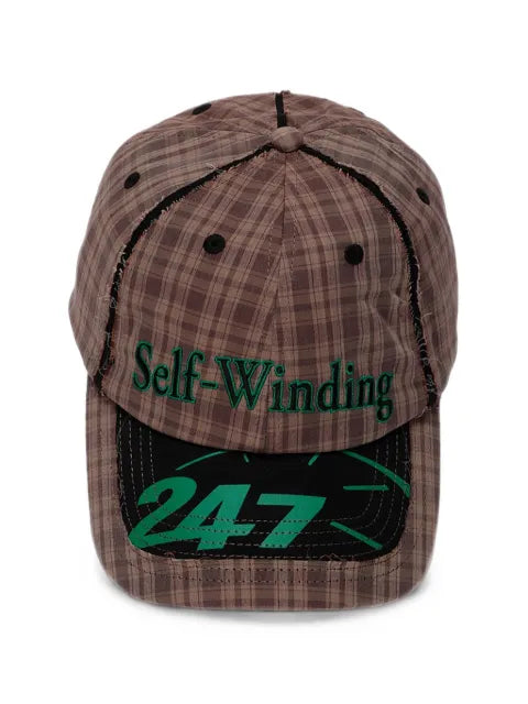 KAP Company Tabloid check-print baseball cap