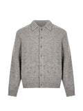 YMC checkerboard flecked-knit cardigan
