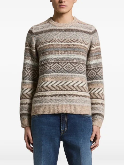 Peserico Fair Isle-knit sweater