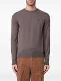 BROOKSFIELD logo-embroidered crew-neck sweater