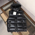 Moncler Black Hooded Glossy Down Vest