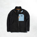 Finisterre Bolster Fleece Full Zip: Washed Black / Bay Blue