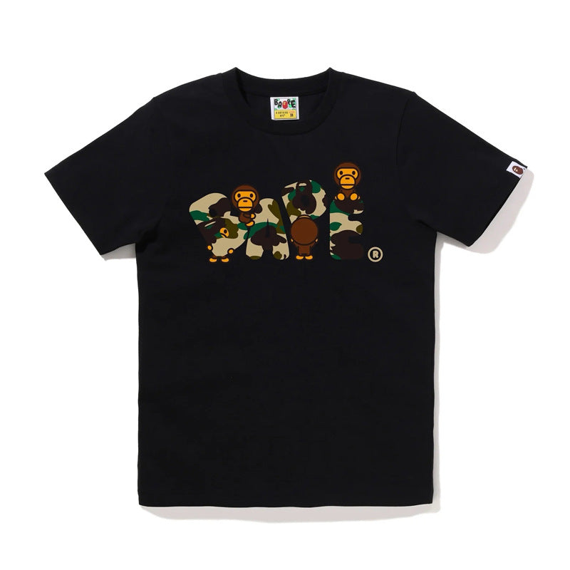 Bape Ape Head Graphic Short Sleeve Tee Streetwear Unisex