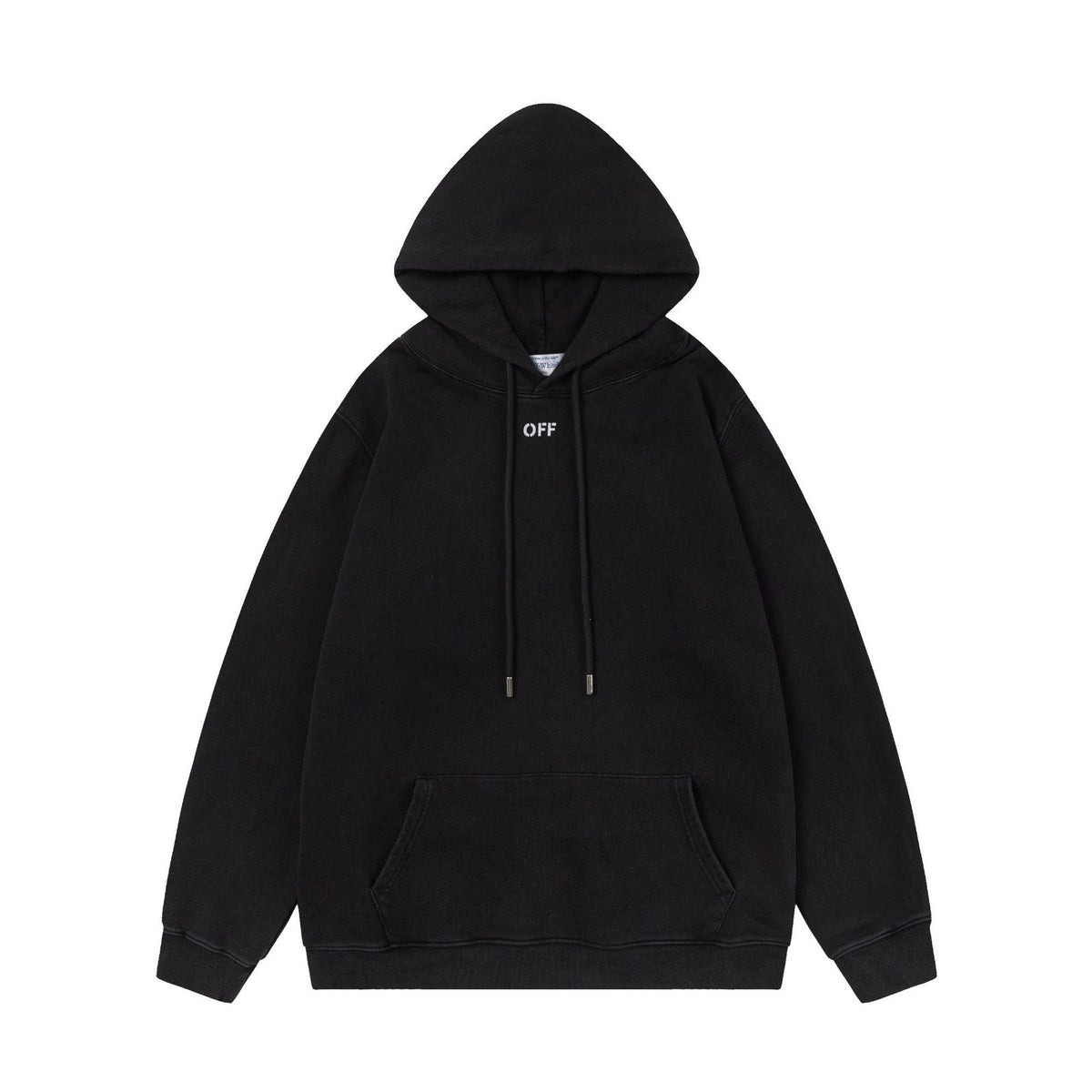 Off-White Colorful Figure Painting Graphic Washed Hoodie
