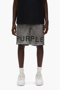 Faux Denim Wordmark All Around Shorts