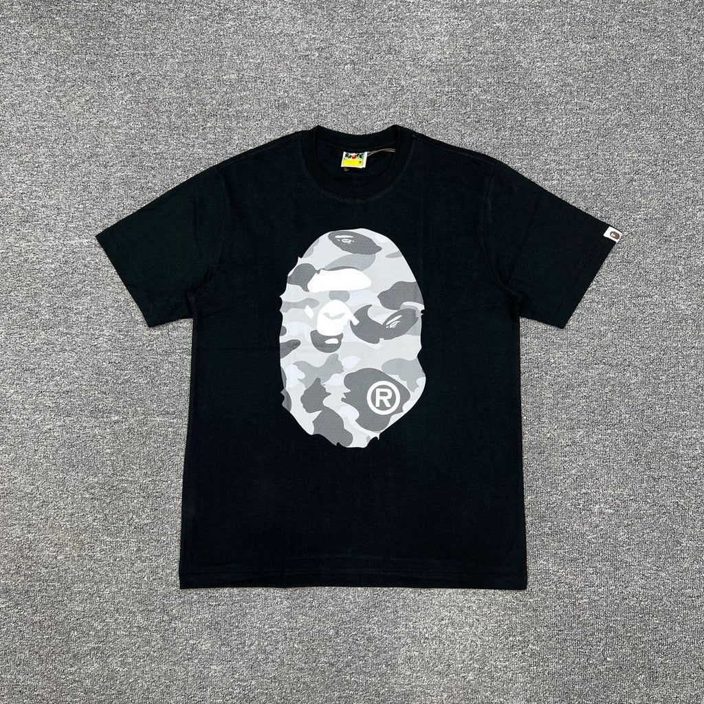 BAPE Grey Camo Ape Head Graphic T-Shirt