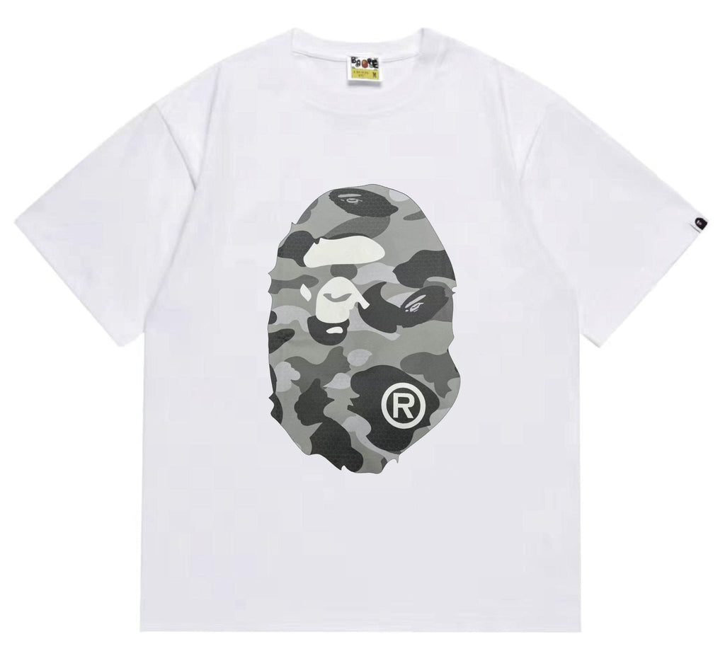 BAPE Grey Camo Ape Head Graphic T-Shirt