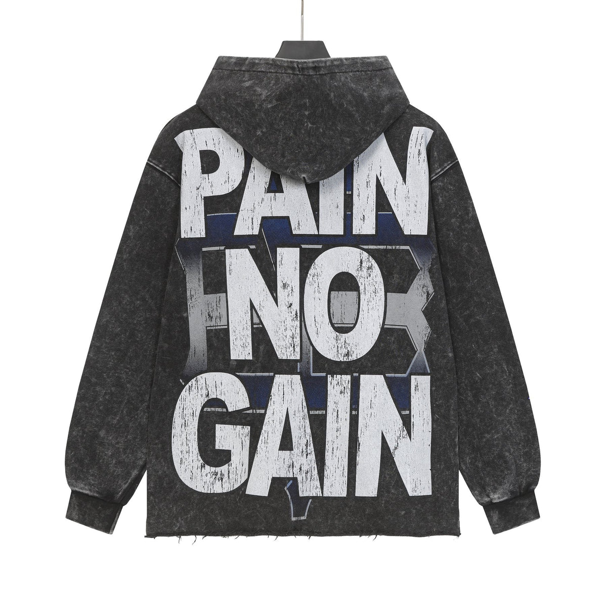 Godspeed Pain No Gain Acid Wash Graphic Hoodie