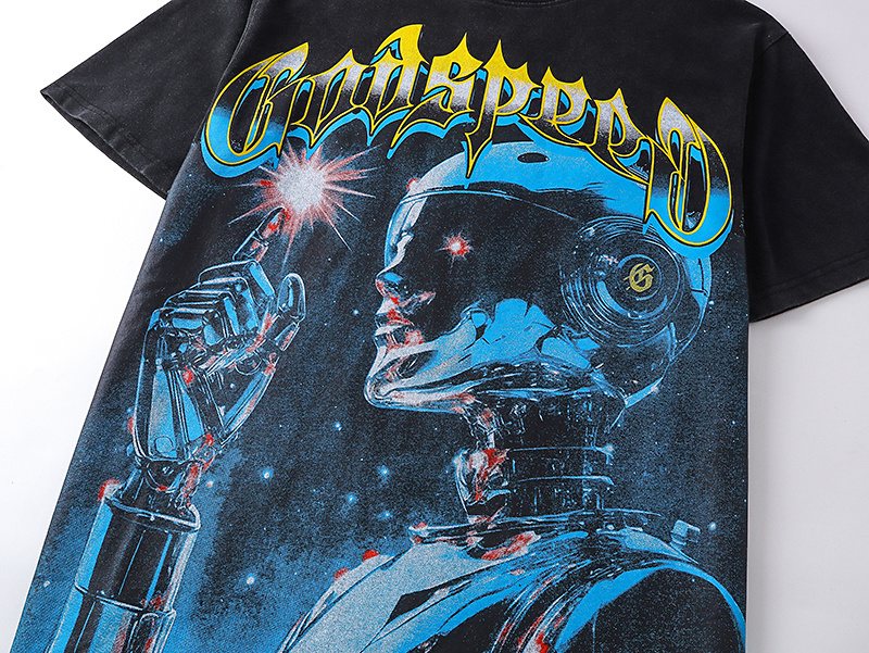 Godspeed E Pluribus Unum Washed Black Graphic T-Shirt
