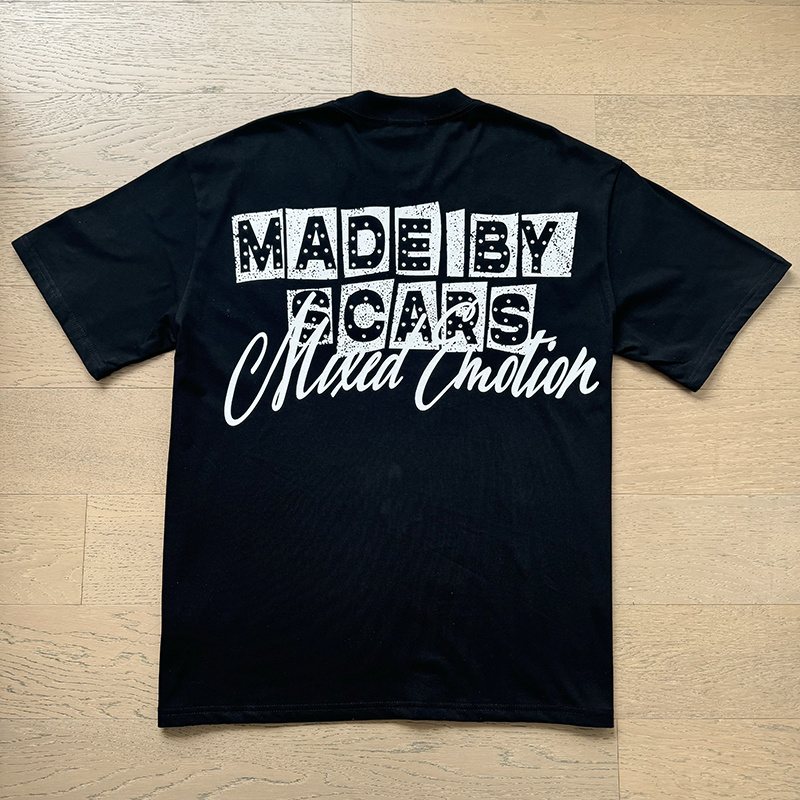 MIXED EMOTION Front-and-Back Graphic T-Shirt