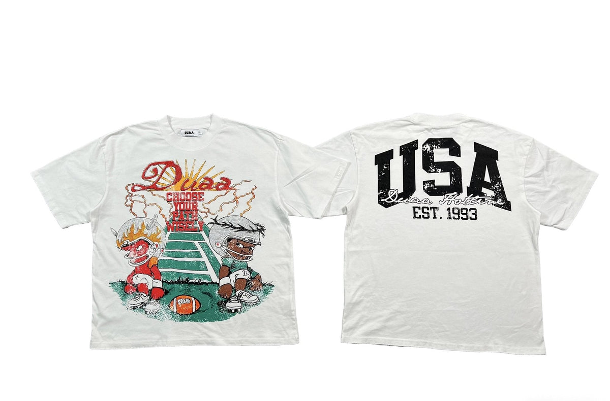 DUAA New Age Rhinestone Graphic T-Shirt