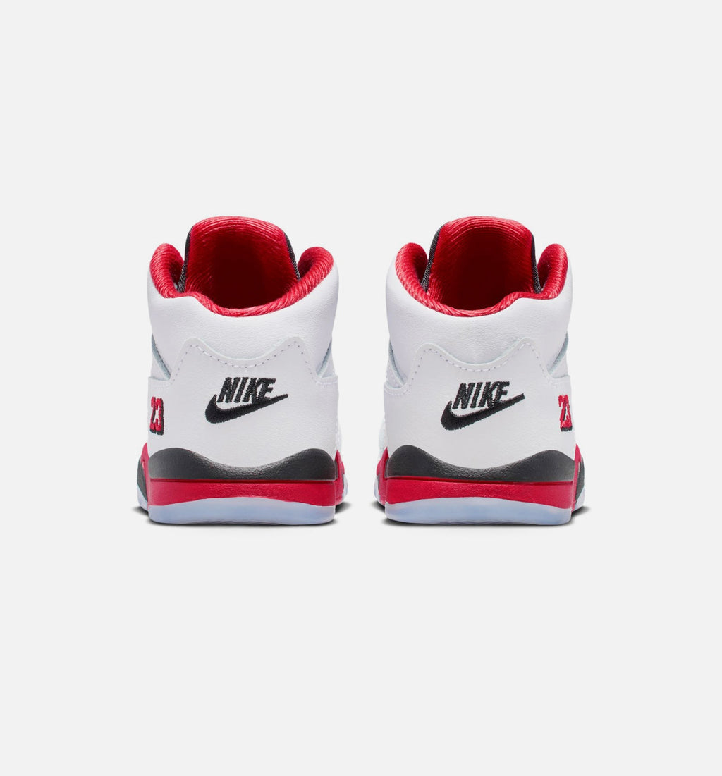 Air Jordan 5 Retro Fire Red Infant/Toddler Lifestyle Shoe - Fire Red/White