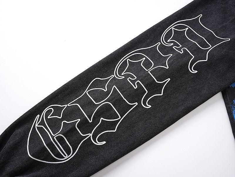 Godspeed Baseball Skeleton Graphic Long-Sleeve T-Shirt
