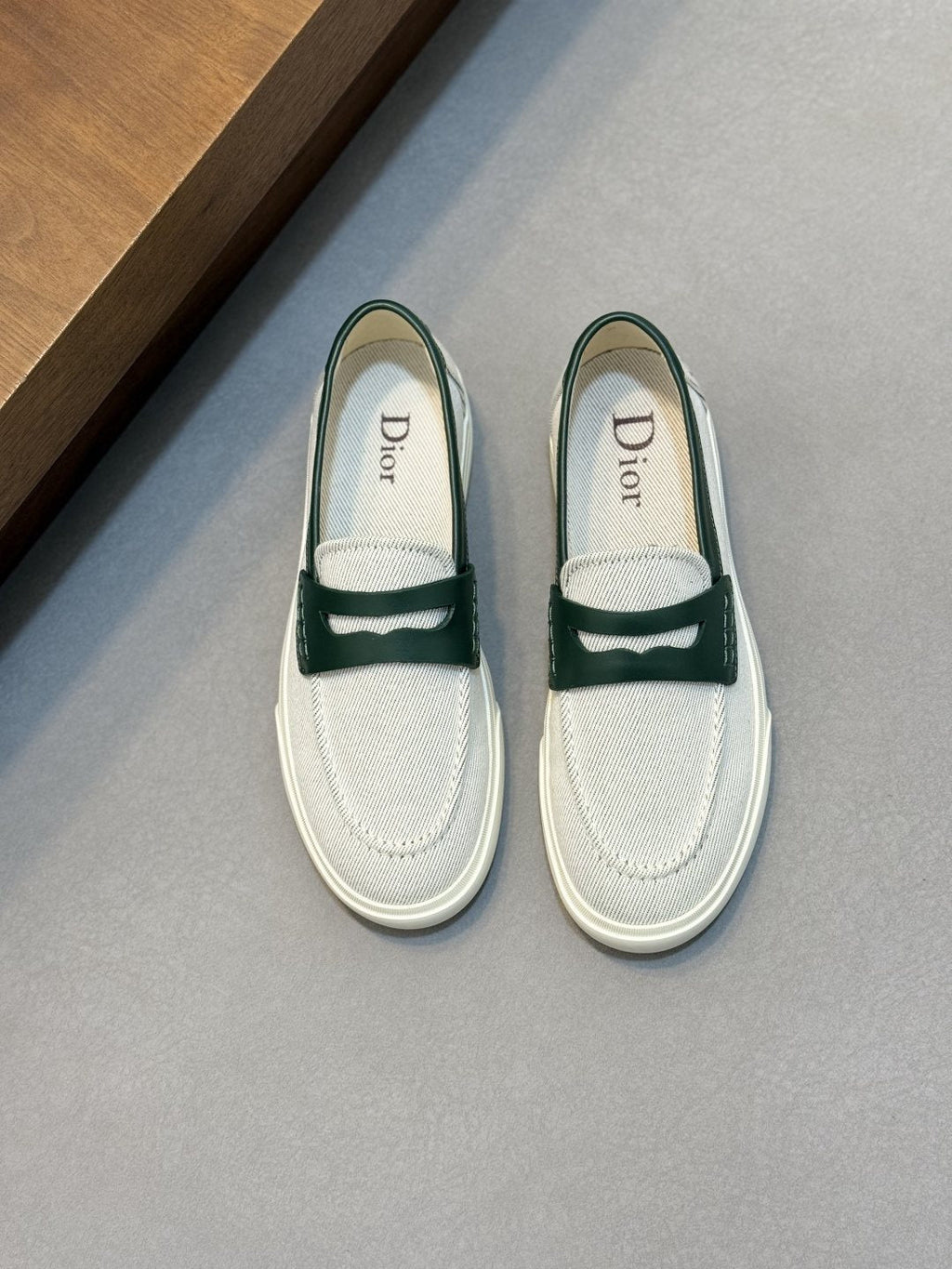 Dior Leather Strap Slip-On Shoes