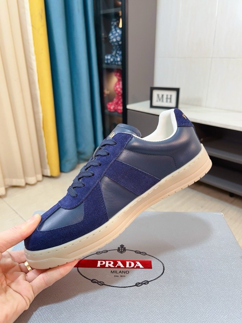 Prada Men's Contrast Panel Sneakers