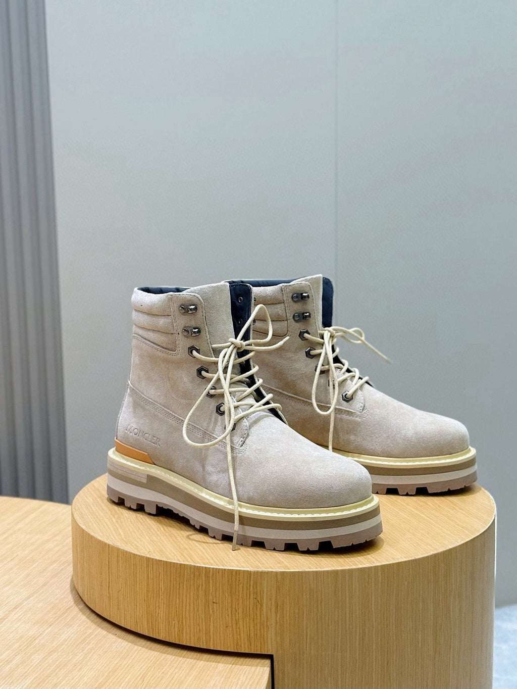 Moncler Men's Suede Lace-Up Ankle Boots