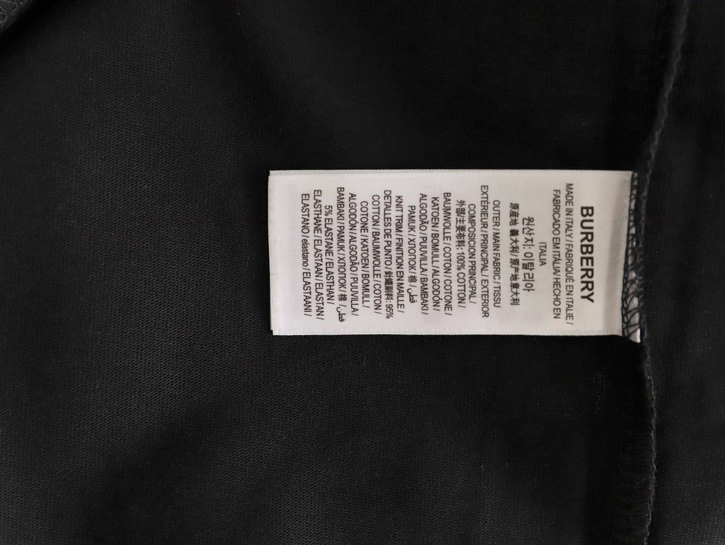 Burberry Check-Pattern Horse Emblem Long-Sleeve Shirt - Black