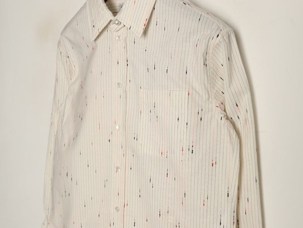 Chanel Stripe and Motif Long-Sleeve Shirt - Cream