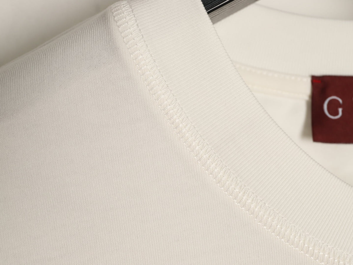 Gucci Interlocking-G and Lettering Graphic T-Shirt - Cream